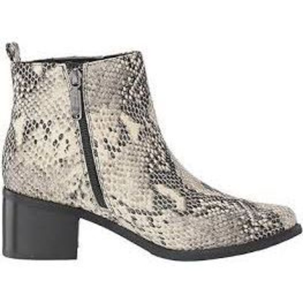Blondo Elvina waterproof ankle bootie in natural snake print leather Sz 8.5